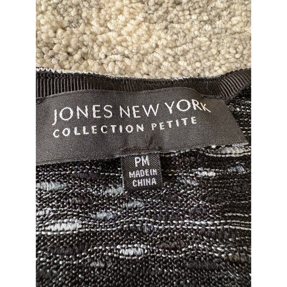 Jones New York black gray white soft pullover tank top women's size P M - Picture 5 of 8